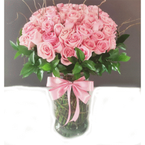 AFRO 061 Arreglo de 100 rosas rosadas