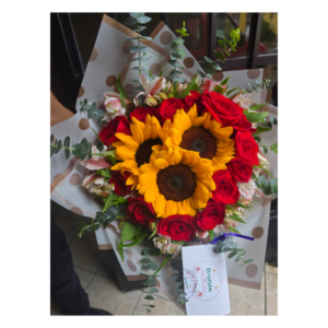 Ramo girasoles y rosas