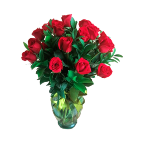24 Rosas rojas en jarrón (AFRO-35)