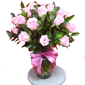 Arreglo de 24 rosas rosadas